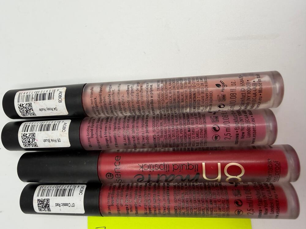 Essence 8H Matte Comfort Liquid Lipstick Mixed Shades Lot of 4 Vegan 2.5ml